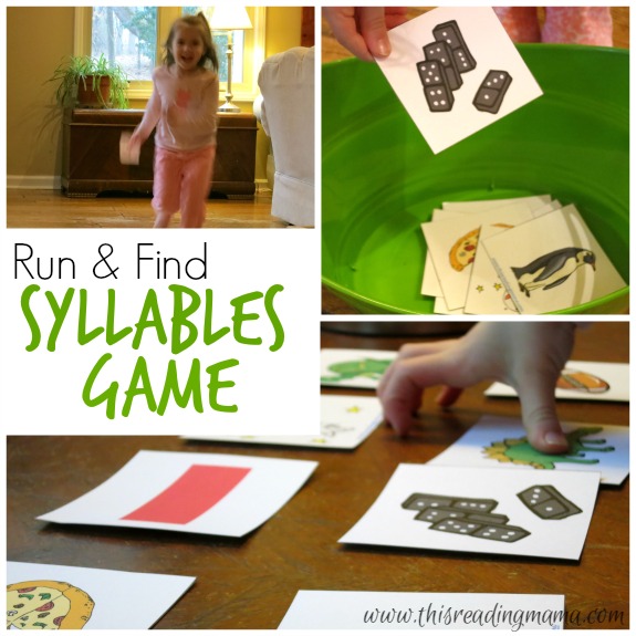 Run and Find Syllables Game for Indoor Learning This Reading Mama
