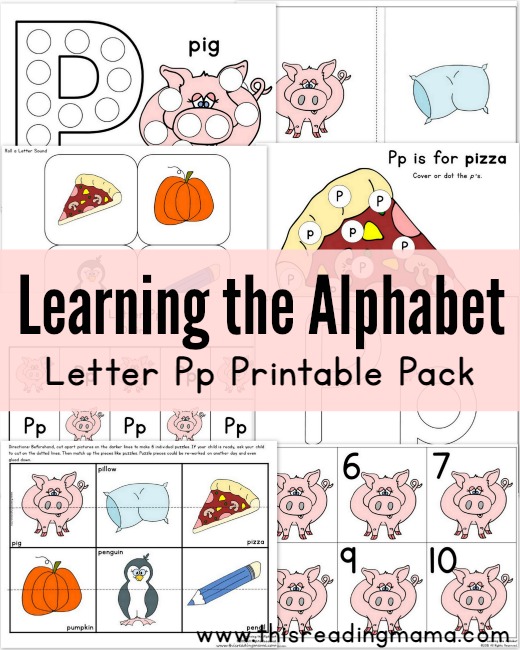 Learning the Alphabet - FREE Letter P Printable Pack - This Reading Mama