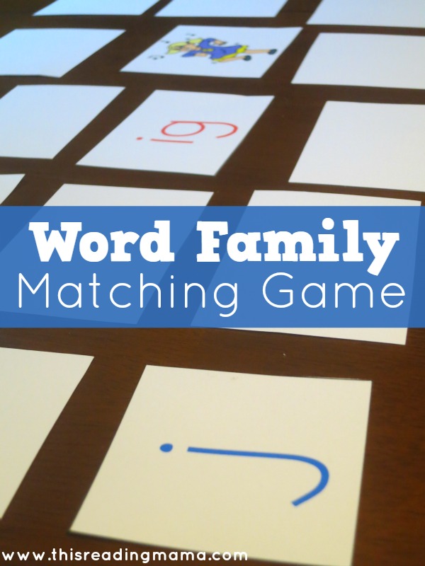 Word Family Matching Game