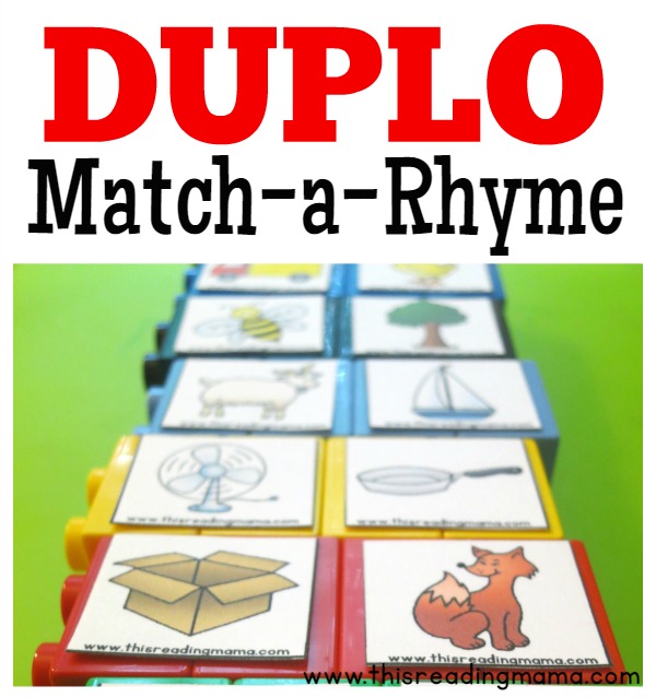DUPLO Match-a-Rhyme Game - This Reading Mama