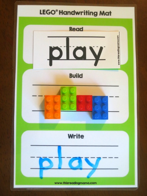 FREE LEGO Handwriting Mats - Read - Build - Write | This Reading Mama