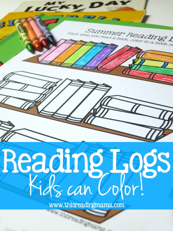 A Reading Log Kids Can Color