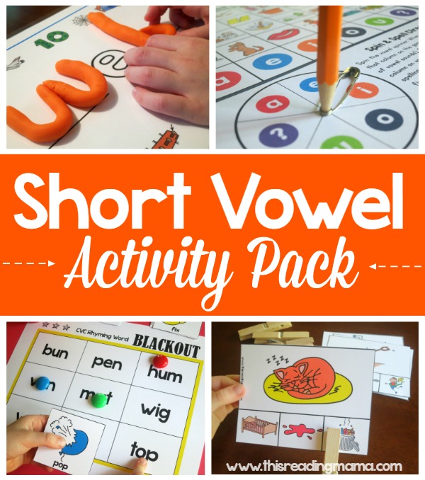 Short Vowel Activity Pack from This Reading Mama