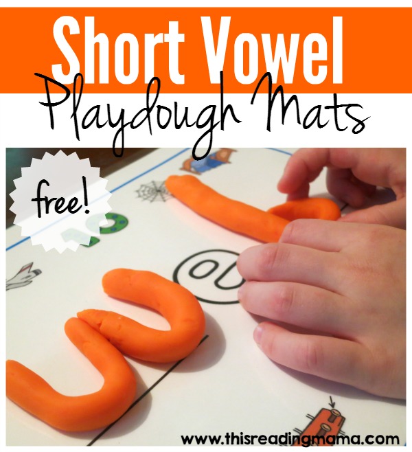 FREE Short Vowel Playdough Mats {CVC Words}