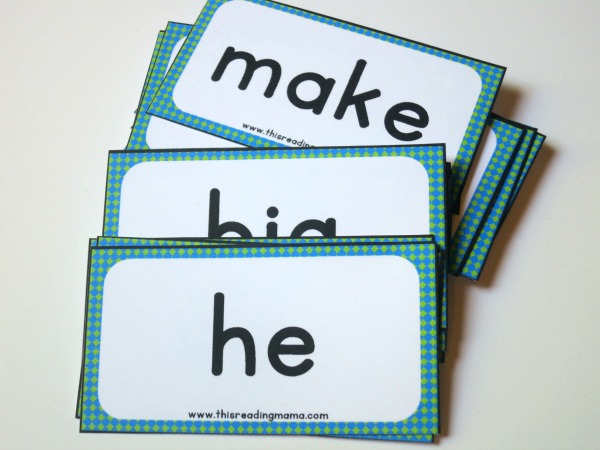 Sight Word Blackout word cards - 48 plus blank ones