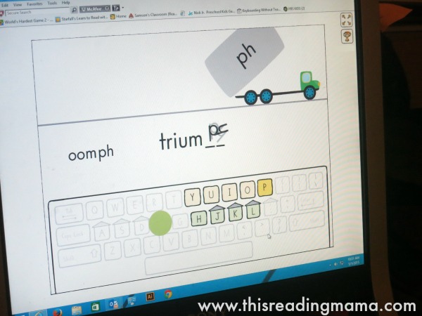 fun typing games from Keyboarding Without Tears