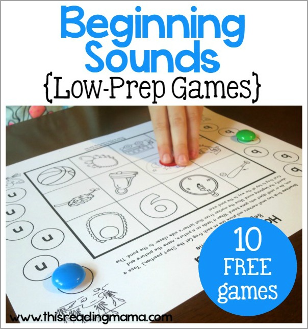 Beginning Sounds Games – Just Print & Play
