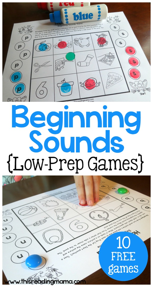Beginning Sounds Games - Low-Prep Games You can Print and Play This Reading Mama
