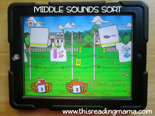 level 3 middle sounds sorting from Alphabet Sounds Learning App