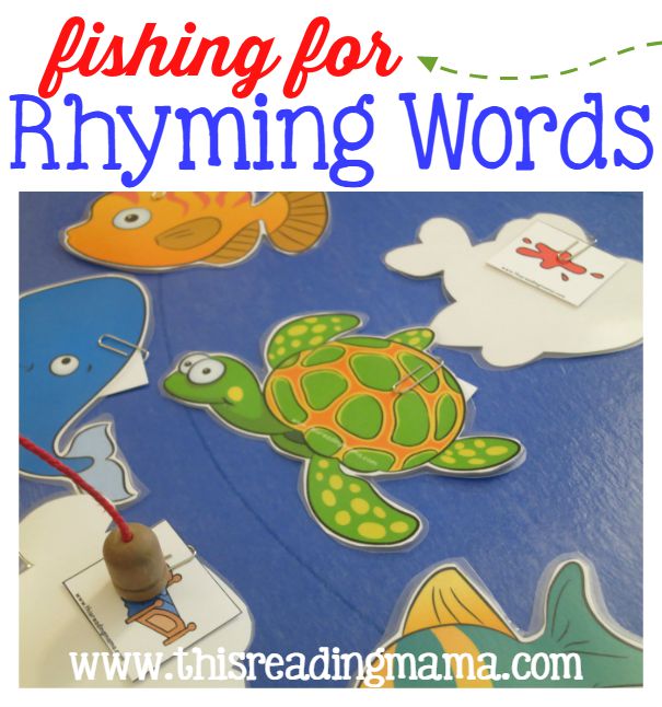 Fishing for Rhyming Words Activity - FREE Pack from This Reading Mama