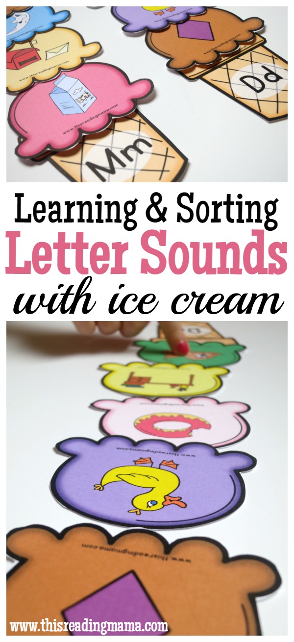 FREE Learning and Sorting Letter Sounds with Ice Cream - This Reading Mama
