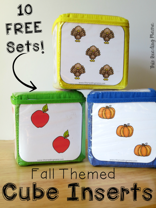 10 FREE Fall Themed Cube Inserts - This Reading Mama