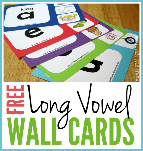 FREE Long Vowel Wall Cards -square - This Reading Mama
