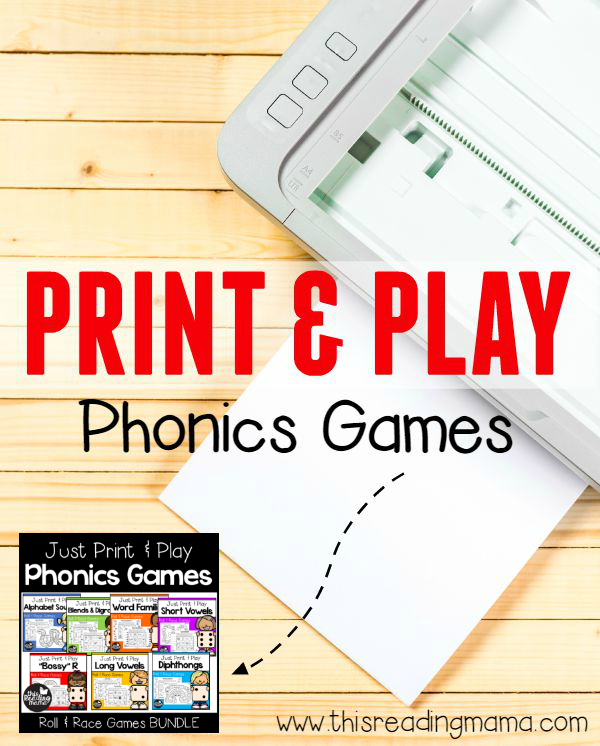 Print and Play Phonics Games – makes differentiation a BREEZE!