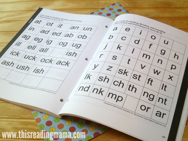 letter cards for building words - WTW supplement book