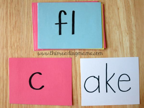 word family work with index cards