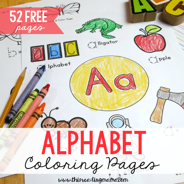 52 FREE Alphabet Coloring Pages {Trace & Color}