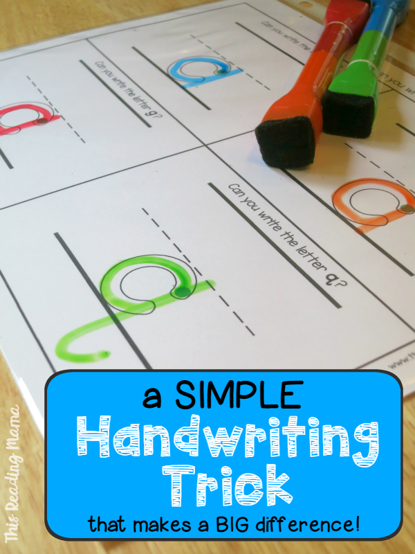 1 Simple Handwriting Trick that Makes a BIG Difference - This Reading Mama