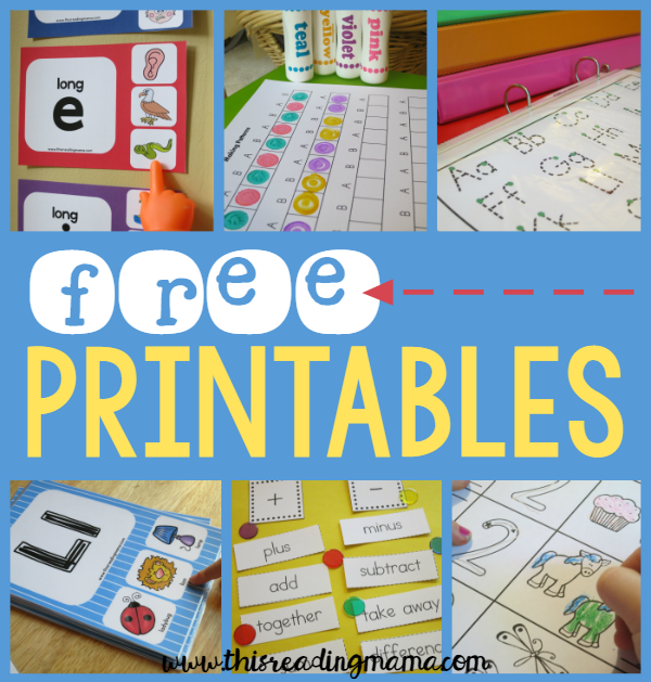 FREE Printables and Learning Activities - This Reading Mama