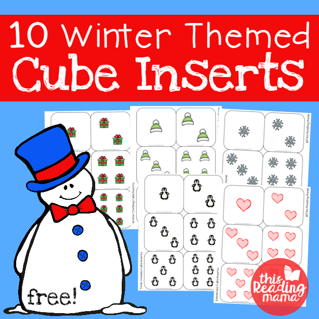 FREE Winter Themed Cube Inserts - This Reading Mama