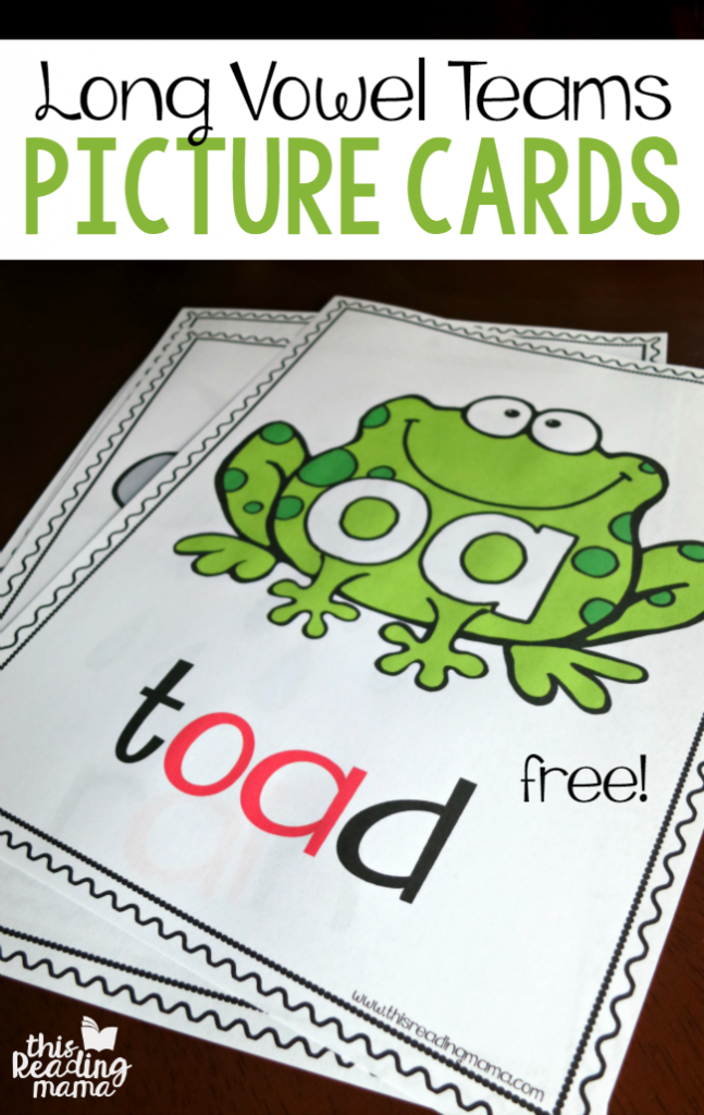 Long Vowel Teams Phonics Picture Cards {FREE} - This Reading Mama