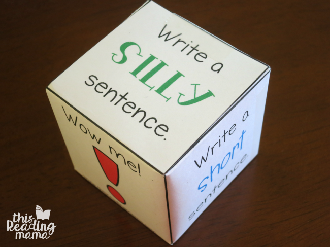 fun sentence writing activity with spelling words