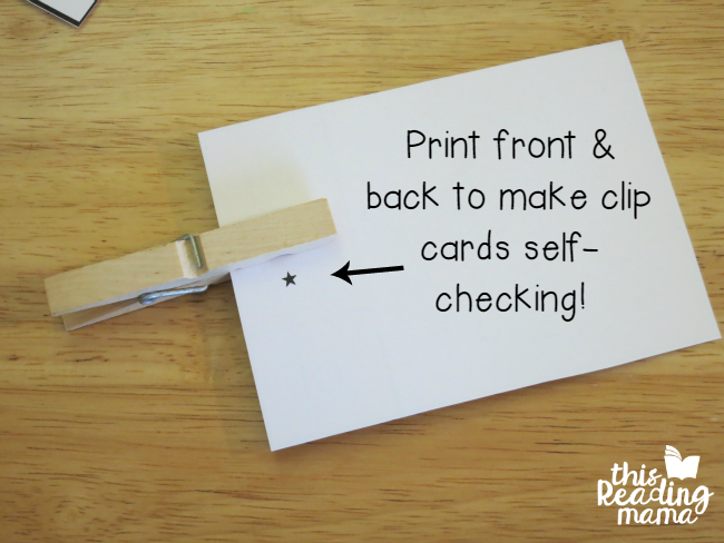 make clip cards self-checking