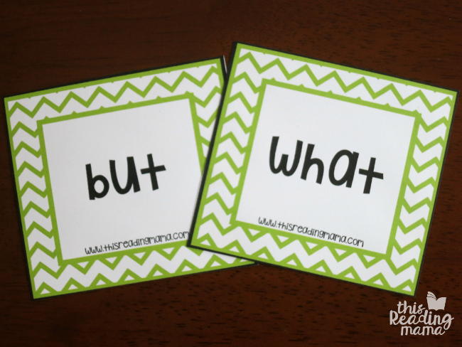 rhyming sight words matching game