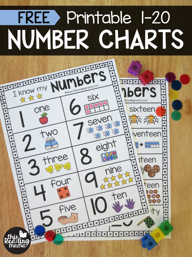 printable number chart for numbers 1 20 this reading mama