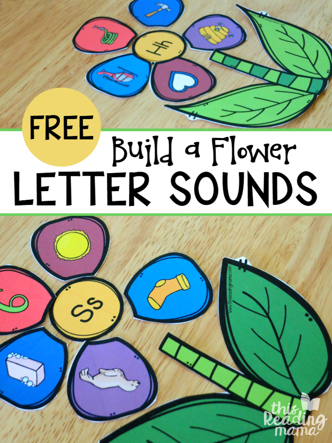 Build a Flower Letter Sounds Sort - FREE - This Reading Mama