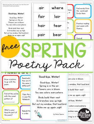 FREE Spring Poetry Pack for Kids - This Reading Mama