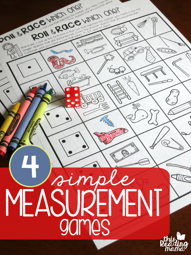 4 Simple Measurement Games for Kids {FREE!}