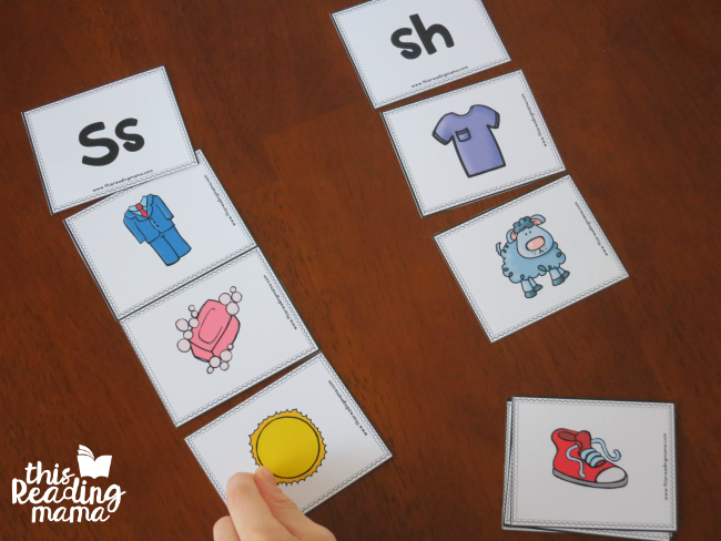 s and sh picture sound sort for speech sounds