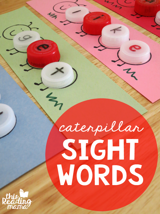 Caterpillar Sight Words from 100 Fun and Easy Learning Games for Kids - This Reading Mama
