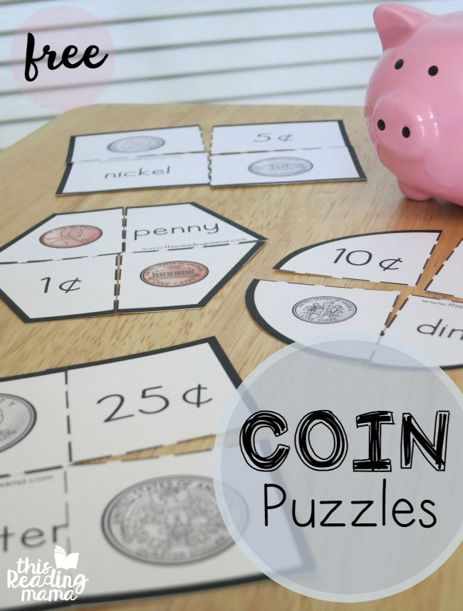 FREE Printable Coin Puzzles - This Reading Mama