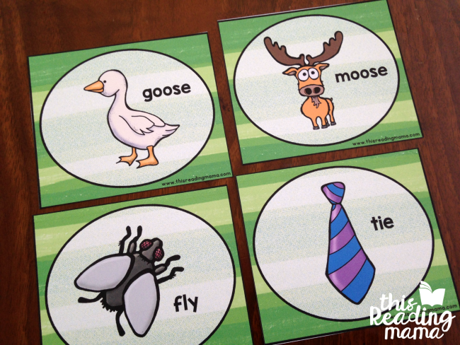 animal rhyming card pairs to match Down by The Bay