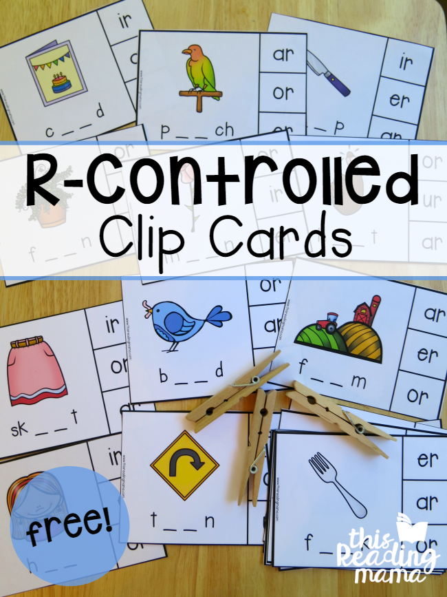 20 FREE R-Controlled Clip Cards - This Reading Mama