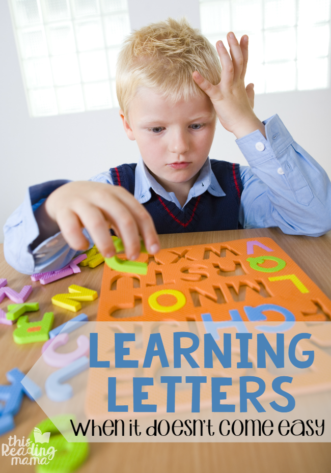 Learning Letters - When It Doesn't Come Easy - This Reading Mama