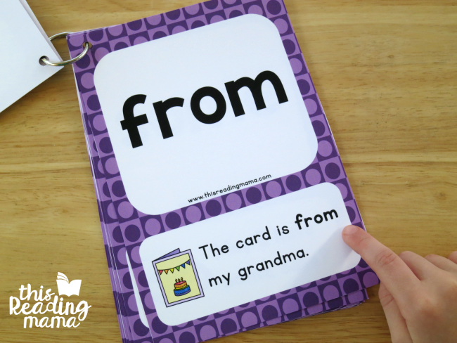 reading first grade sight word sentence cards