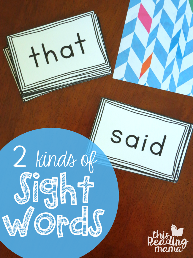 Two Kinds of Sight Words - This Reading Mama
