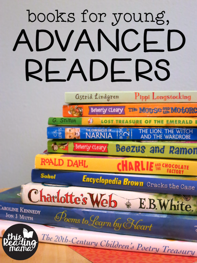 Books for Young Advanced Readers - a book list from This Reading Mama