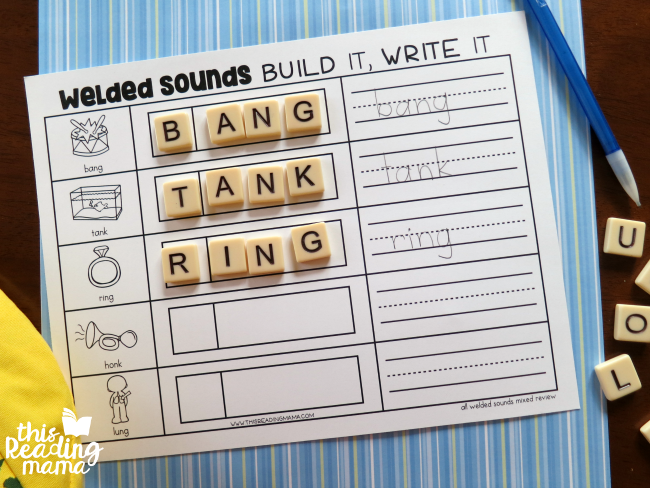 mixed review welded sounds spelling mat
