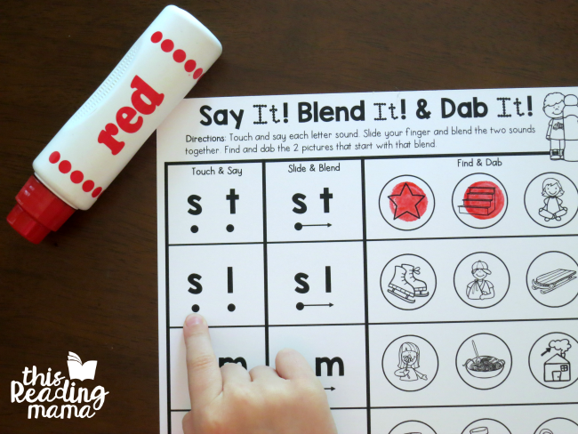 touch and say individual letter sounds - beginning blends worksheets