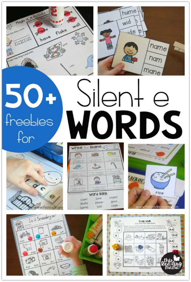50+ Freebies for Teaching Silent e Words