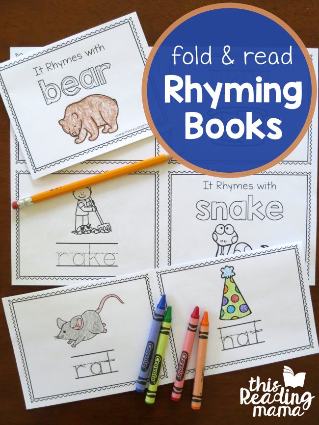 FREE Fold and Read Animal Rhyming Books - This Reading Mama