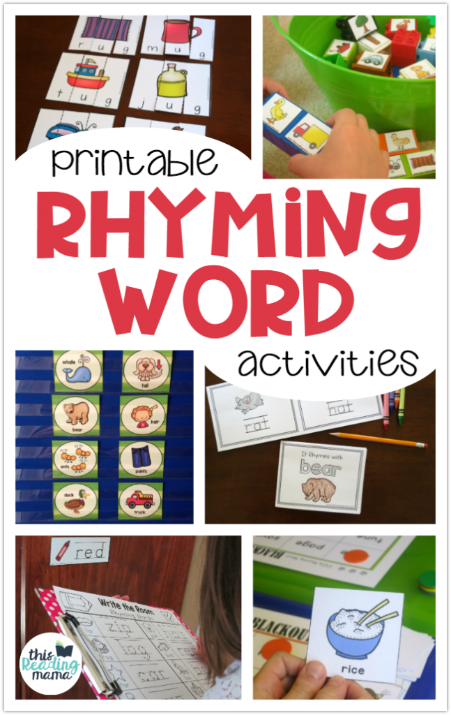 Write The Room Rhyming Words This Reading Mama