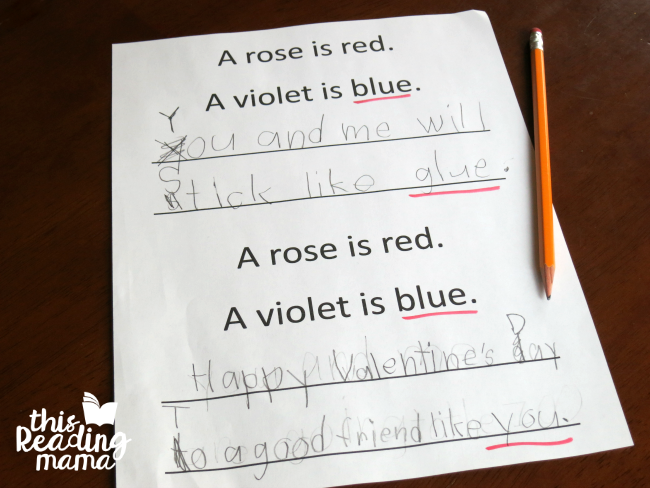 editing the poetry valentines