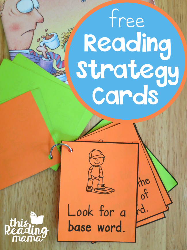 FREE Reading Strategy Cards ~ great for guided reading groups ~ This Reading Mama