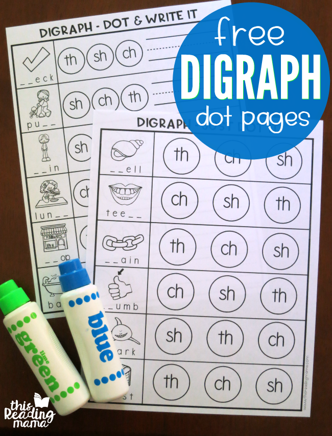 Digraph Dot Pages - 2 free levels - This Reading Mama