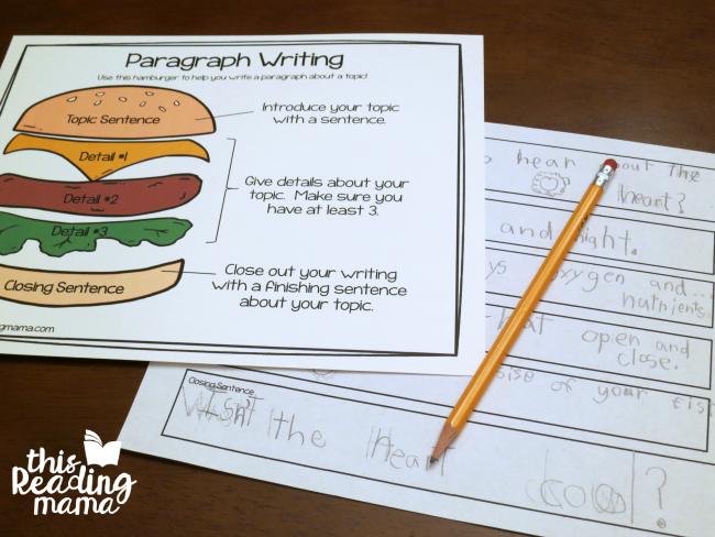 Hamburger Paragraph Writing With Main Idea Details This Reading Mama